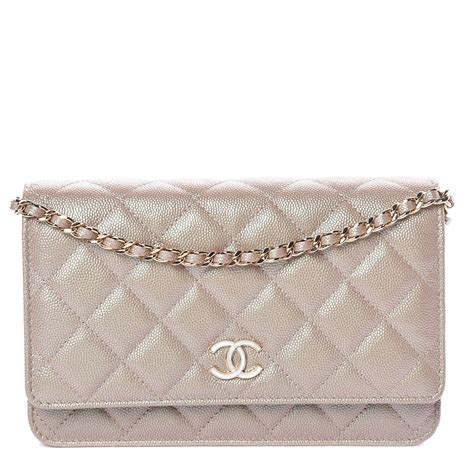 chanel iridescent beige woc|CHANEL Iridescent Caviar Quilted Wallet on Chain WOC Beige .